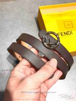 Perfect Fendi Belt Replica Online - Coffee Leather SS Buckle
